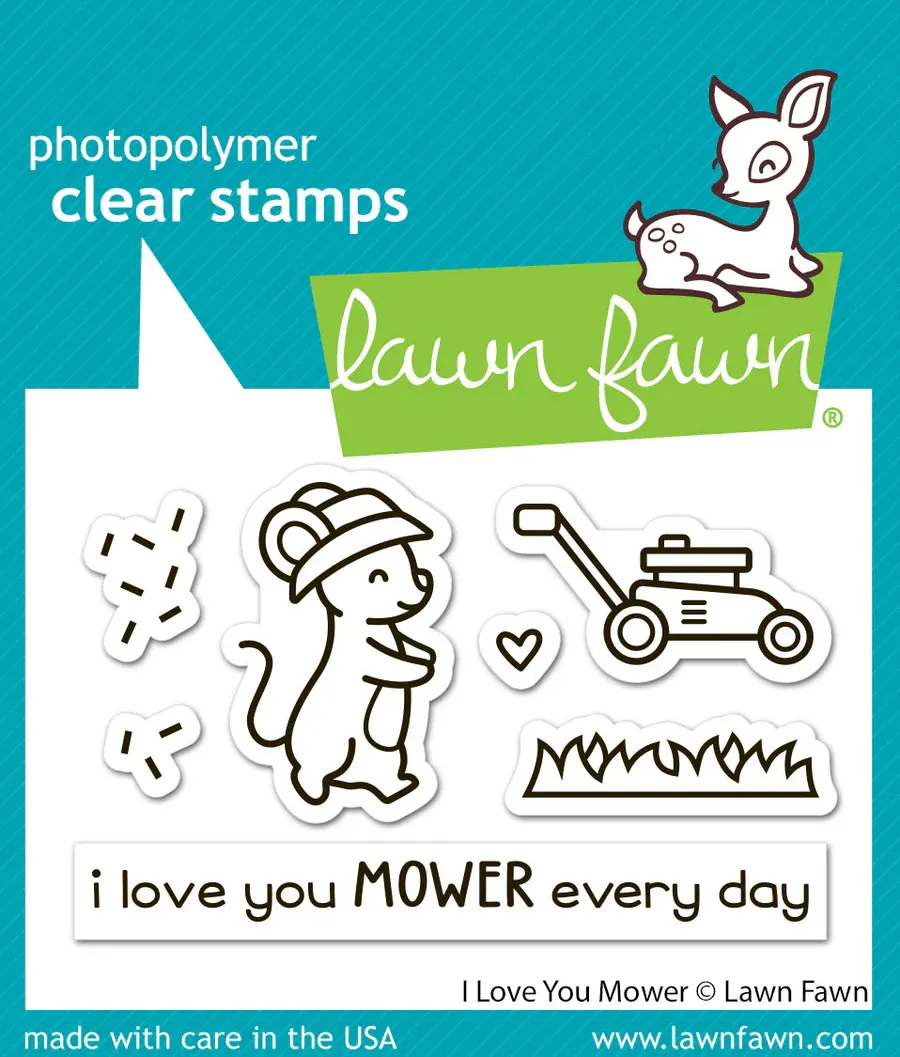 LF I Love You Mower Stamp