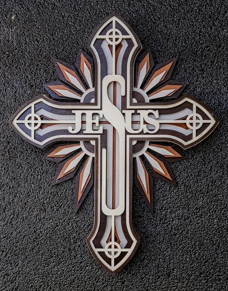*Jesus Multi Layered Cross