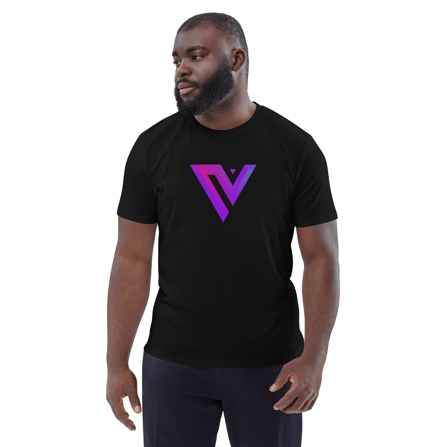 Unisex organic cotton t-shirt &quot;V Logo&quot;