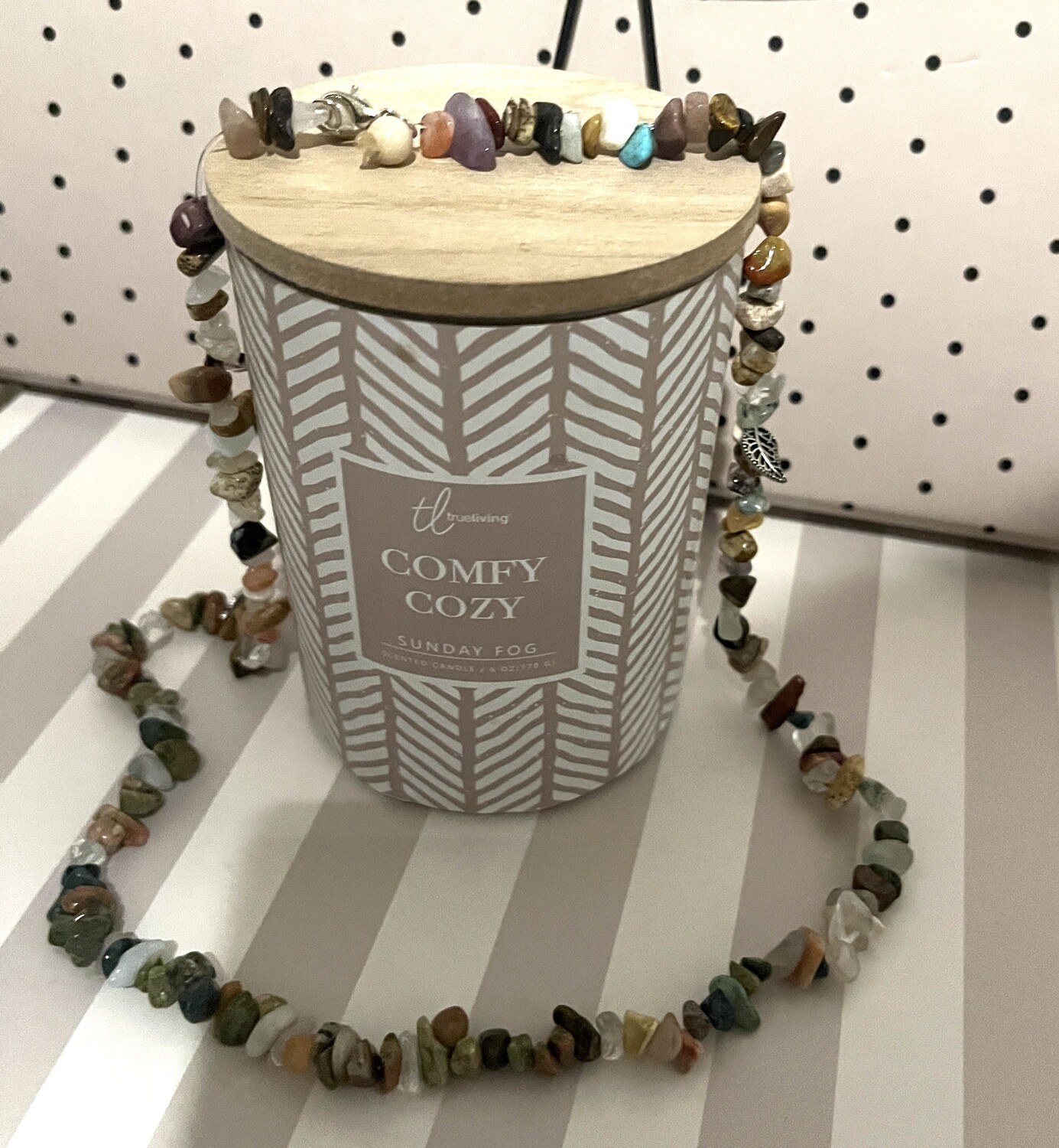 Multicolor crystal necklace