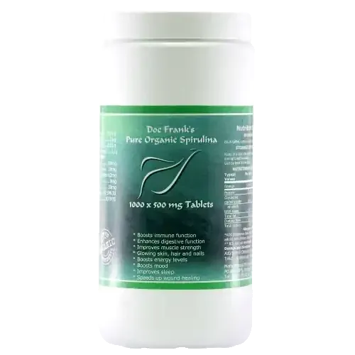 Spirulina (Pure Organic) 500 mg 1000 tablets