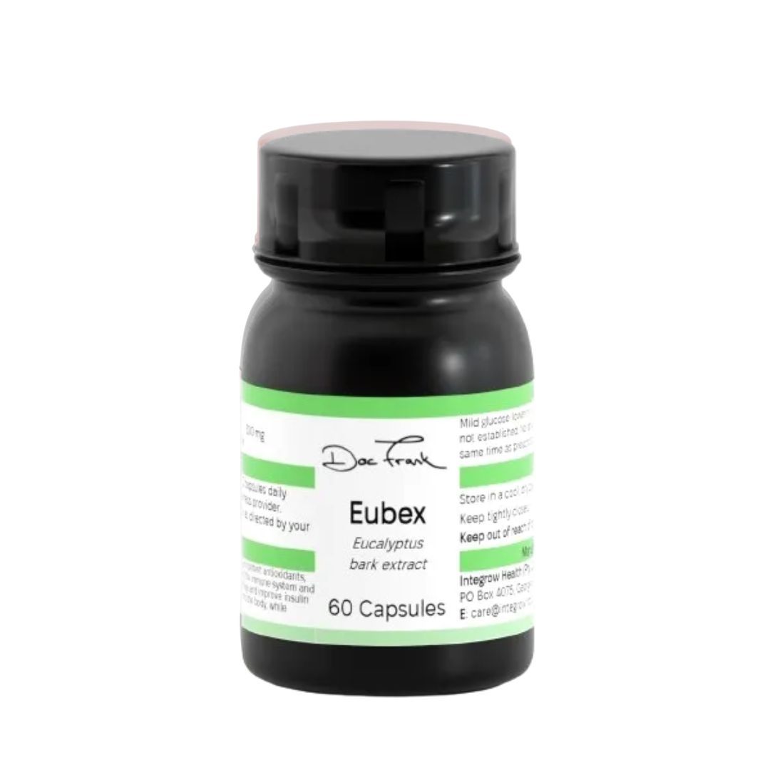 Eubex Eucalyptus Bark Extract 500 mg, 60-capsule bottle