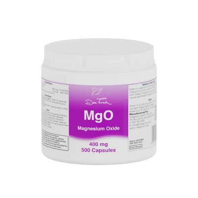 MgO (240 mg Magnesium) x 500 capsules Doc Frank MgO 240 mg Magnesium – 500 capsules bottle