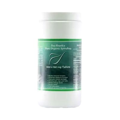 Organic Spirulina 500 mg tablets – 1000-count bottle for daily wellness