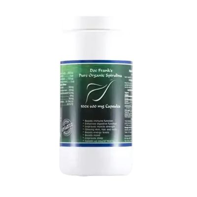 Spirulina (Pure Organic) 600 mg x 500 capsules Organic Spirulina 600 mg capsules – 500-count for enhanced daily nutrition