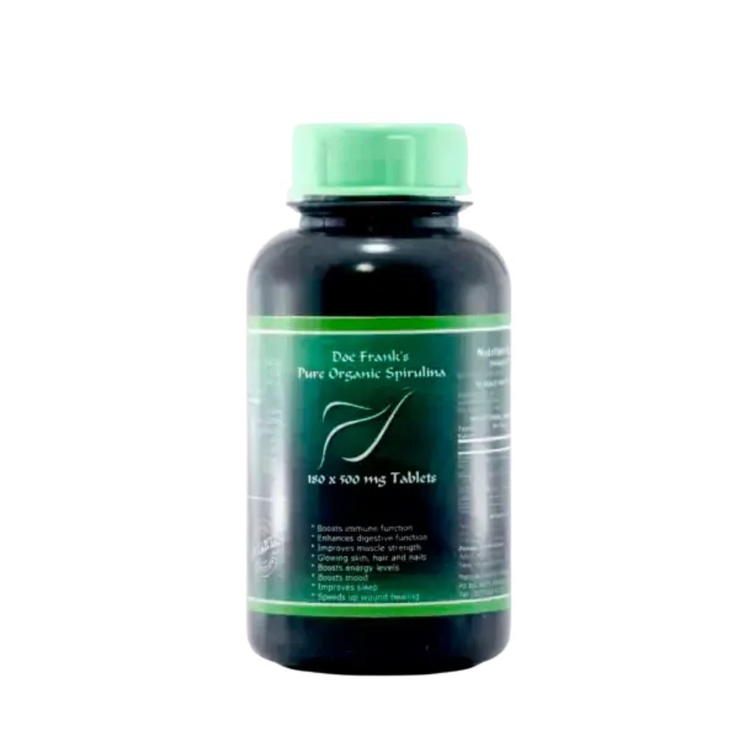 Organic Spirulina 500 mg tablets – 180-count bottle for daily nutritional support