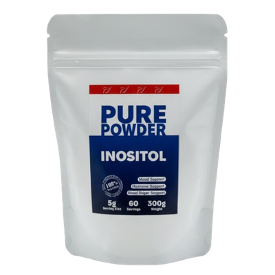 Pure Powder Inositol (Myo-Inositol Powder) x 300 g Pure Powder Inositol 300 g - Mood Support, Hormone Support, Blood Sugar Support