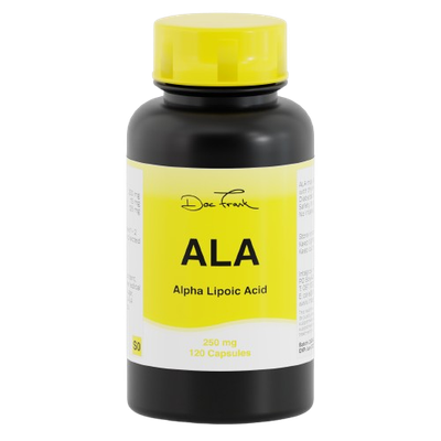 Alpha Lipoic Acid (ALA) 250 mg x 120 capsules Alpha Lipoic Acid 250 mg – 120-capsule bottle