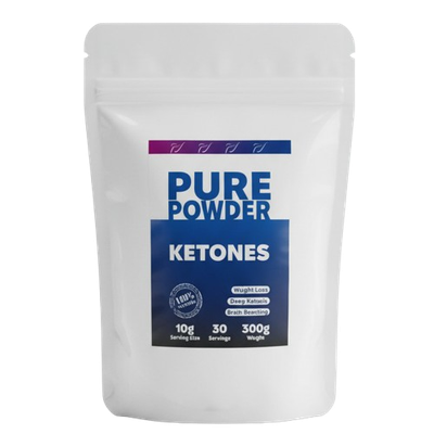 Pure Powder Ketones 300 g BHB (Beta-hydroxybutyrate) Powder Pure Powder Ketones 300 g - Weight Loss, Deep Ketosis, Brain Boosting.