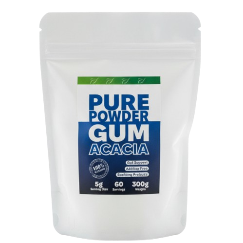 Pure Powder Gum Acacia 300 g - Gut Support, Additive Free, Soothing Prebiotic