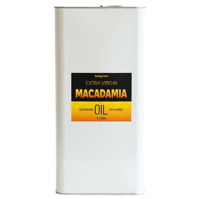 Macadamia Nut Oil Cold-Pressed Tin 5 Litre