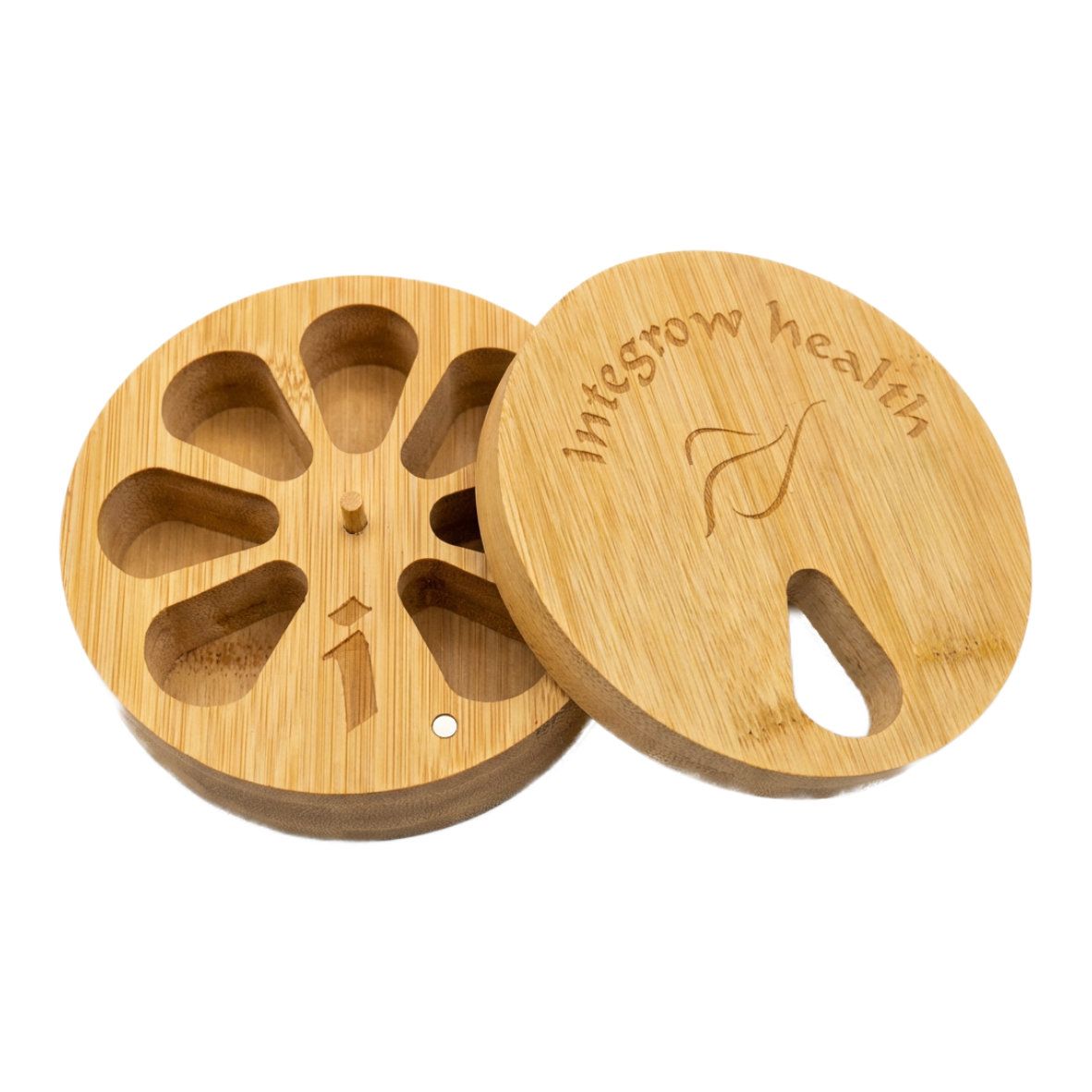 Bamboo Pill Box - 7 Day Pill Organizer