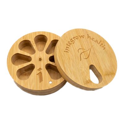 Bamboo Pill Box - 7 Day Pill Organizer