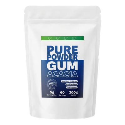Pure Powder Gum Acacia x 300 g Pure Powder Gum Acacia 300 g - Gut Support, Additive Free, Soothing Prebiotic