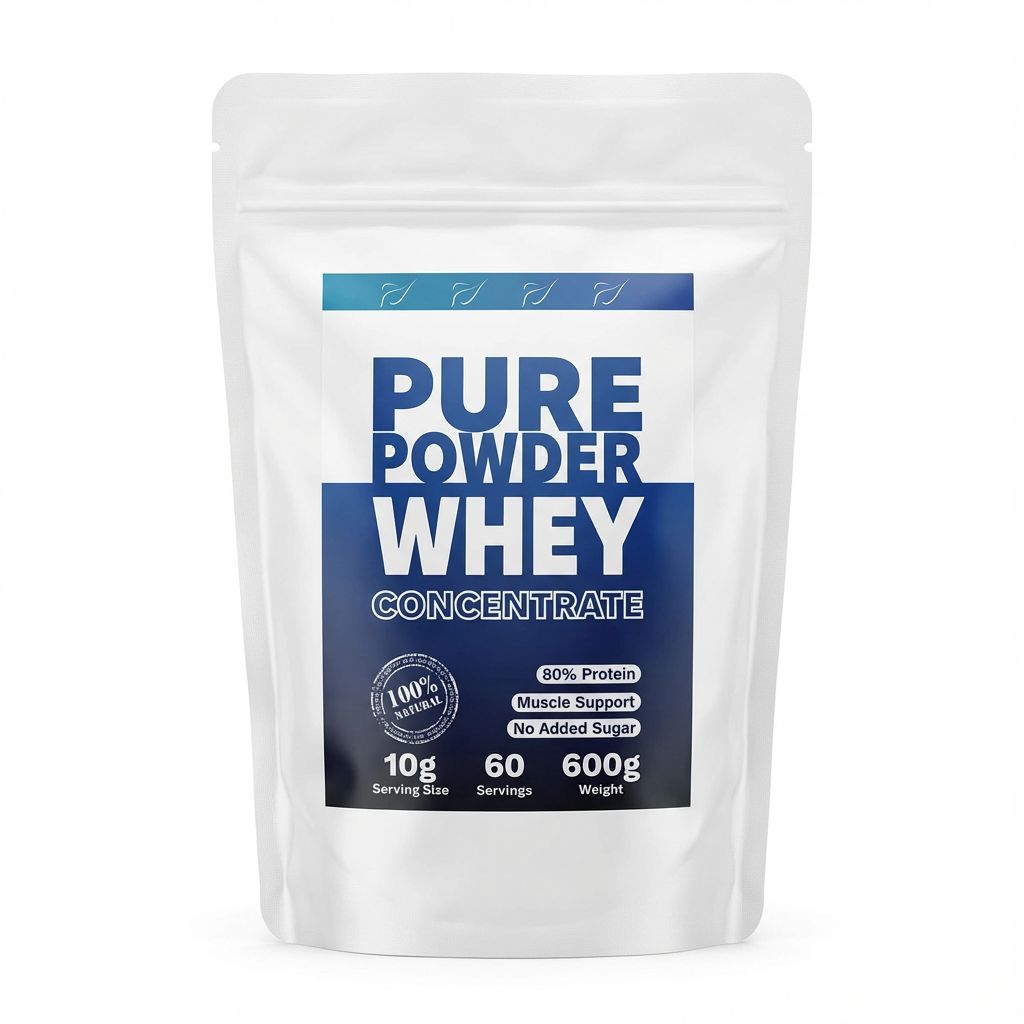 Pure Powder Whey Protein Concentrate 600 g Pure Powder Whey Concentrate 600g, - 80% Protein, Muscle Support, No Added Sugar