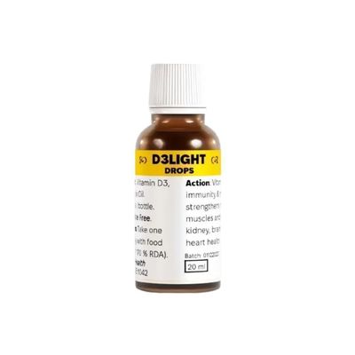 D3Light D3 Drops, 20 ml bottle, 1 000 IU per drop