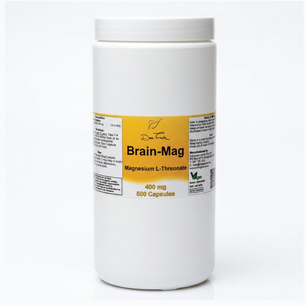 Brain-Mag (Magnesium L-Threonate) 400mg Capsules x 500