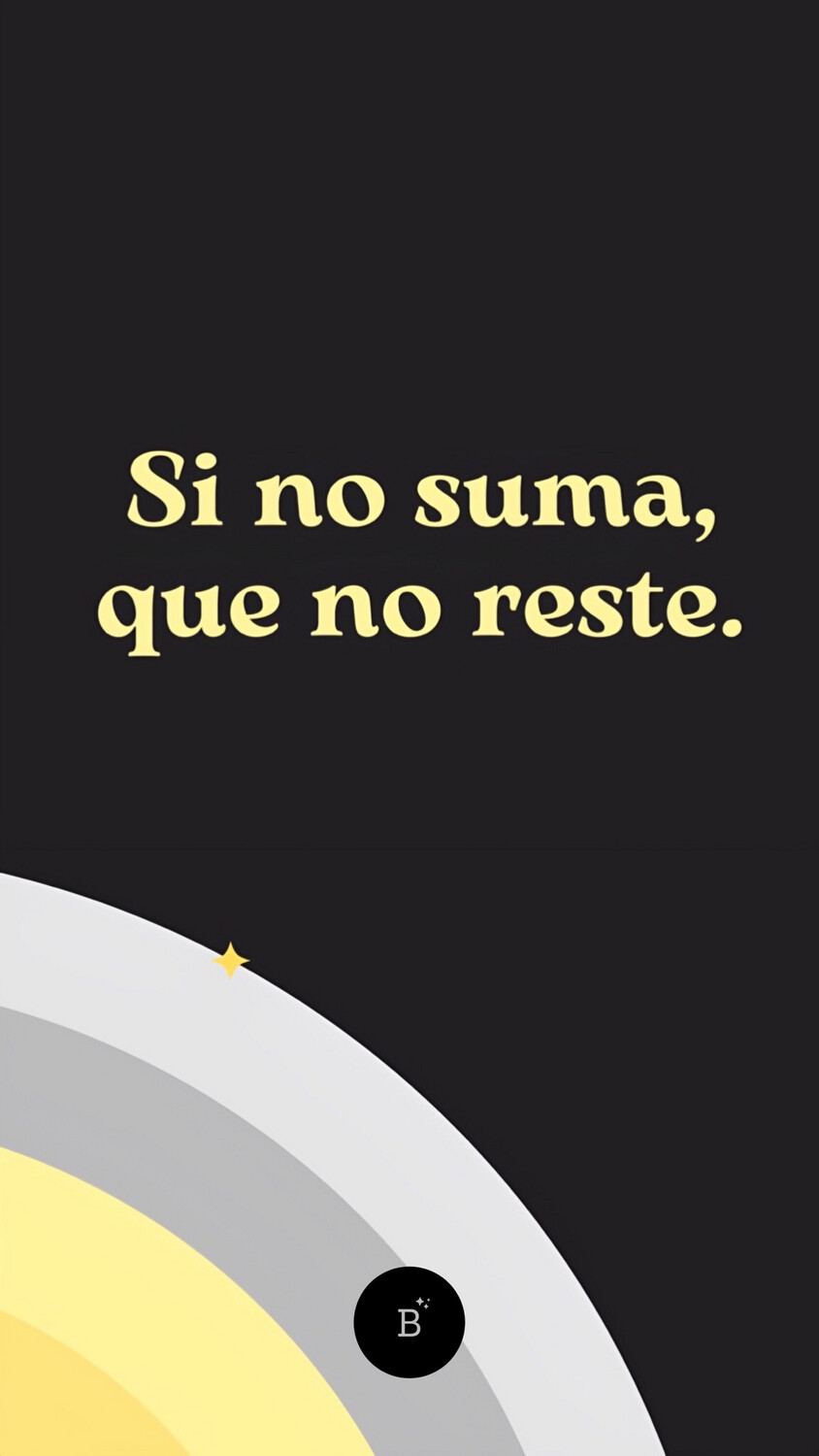 Si no suma, que no reste