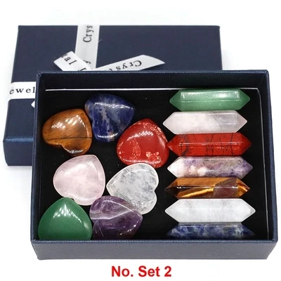 ​14PC/Set 7 Chakra Point Natural Stone Crystals