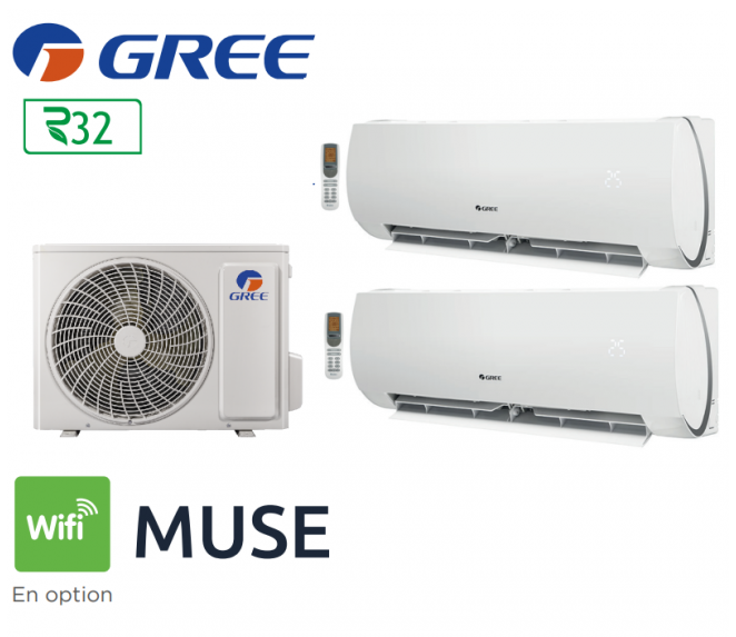 GREE Bi-split MUSE FM 21 + 1 FM MUSE 9 + 1 FM MUSE 12