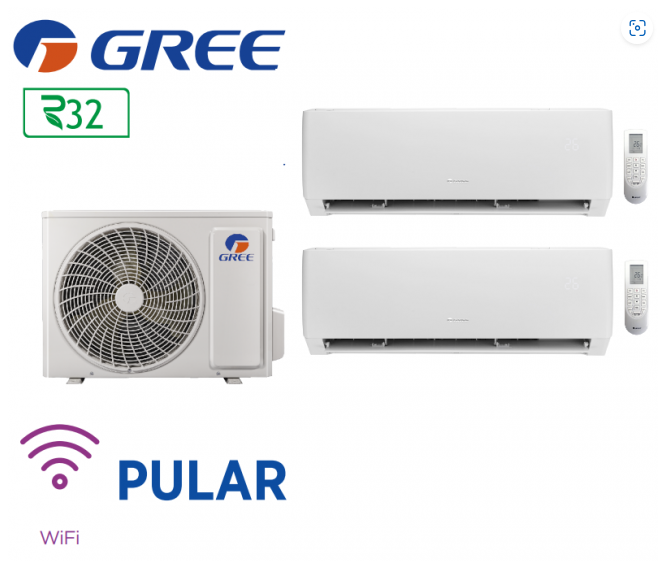 GREE Bi-split PULAR FM 14 + 2 FM Pular 7