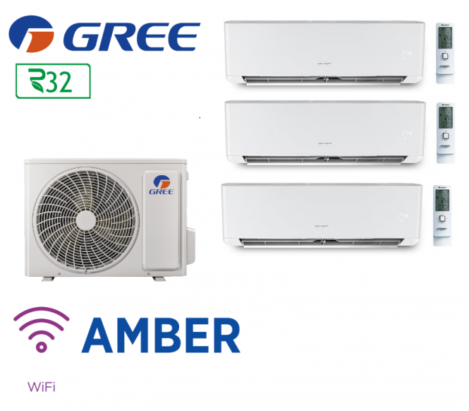 GREE Tri-split AMBER FM 24 + 3 FM AMBER 9