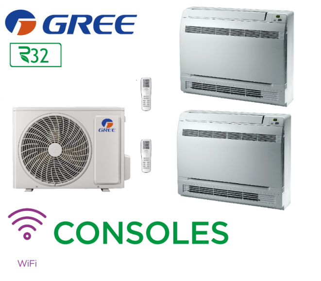 GREE Bi-split CONSOLES FM 21 + 1 FM CNS 9 + 1 FM CNS 12