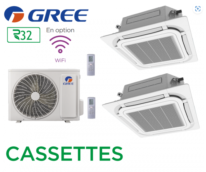 GREE Bi-split CASSETTES FM 24 + 2 FM CST 12 R32