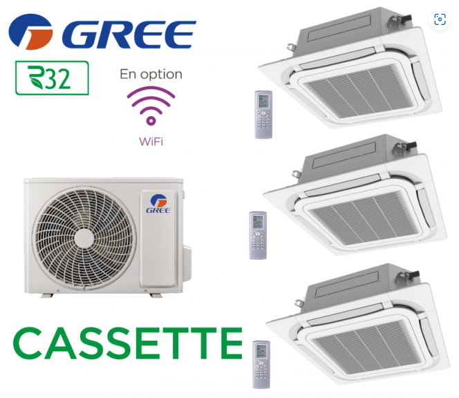 GREE Tri-split CASSETTES FM 36 + 3 FM CST 12 R32