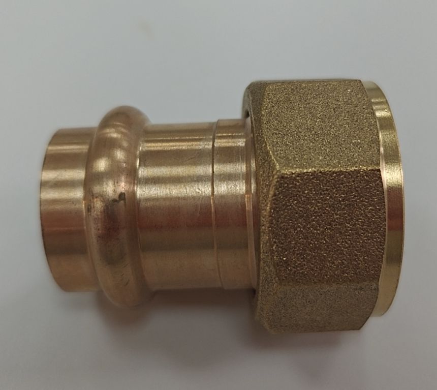 Raccord écrou bronze à sertir F22 x 1 (26x34) Lot de 5