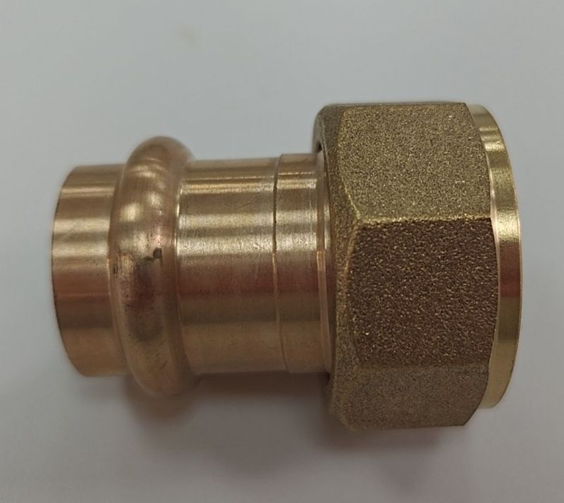 Raccord écrou bronze à sertir F22 x 1 (26x34) Lot de 5