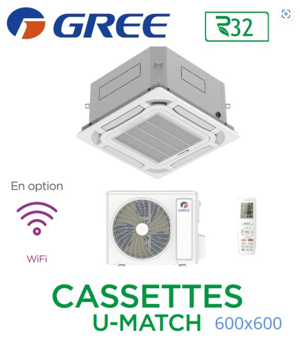 GREE Cassete U-MATCH 600x600 UM CST 18 R32