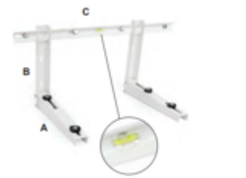 1 PAIRE-SUPPORT MURALE 450MM