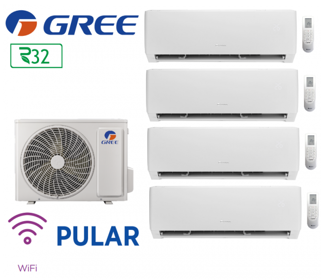 GREE Quadri-split PULAR FM 28 + 4 FM Pular 7 GREE Quadri-split PULAR FM 28 + 4 FM Pular 7