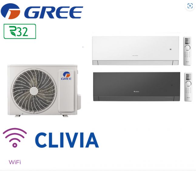 GREE Bi-split CLIVIA FM 18 + 1 FM CLIVIA 9 blanc + 1 FM CLIVIA 9 noir GREE Bi-split CLIVIA FM 18 + 1 FM CLIVIA 9 blanc + 1 FM CLIVIA 9 noir