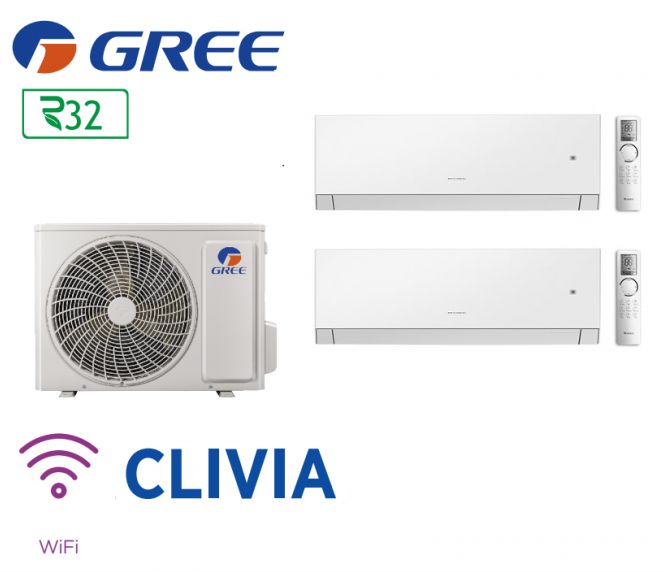 GREE Bi-split CLIVIA FM 21 + 1 FM CLIVIA 9 + 1 FM CLIVIA 12