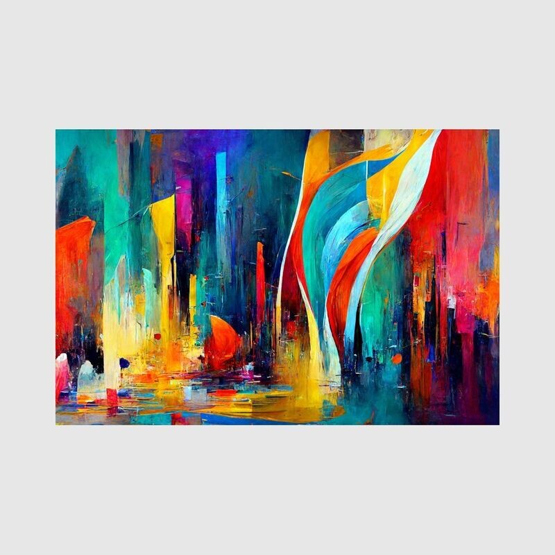 Abstrakt 001 Wandbild