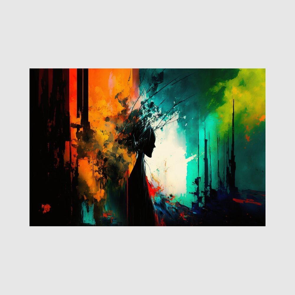 Abstrakt 018 Wandbild