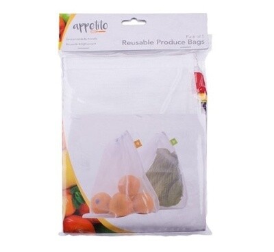 Appetito Reusable Produce Bags