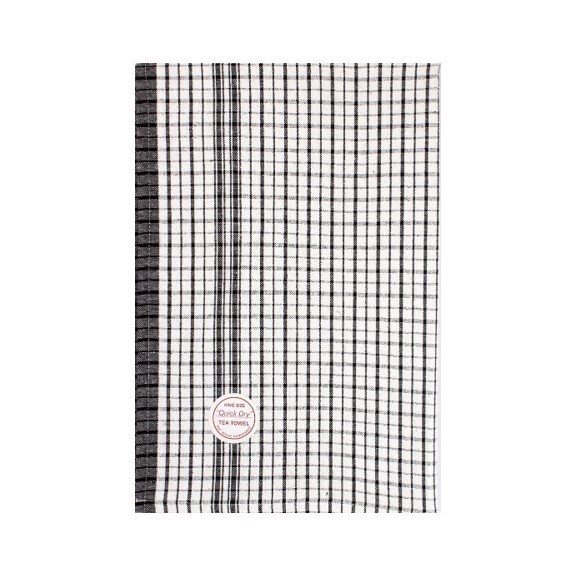 Tritex QuickDry Dobby Tea Towel Black