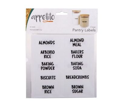 Appetito Clear Pantry Labels