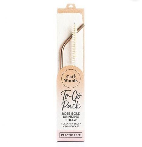 Caliwoods Drinking Straw To Go Pack, Colour: Rose Gold