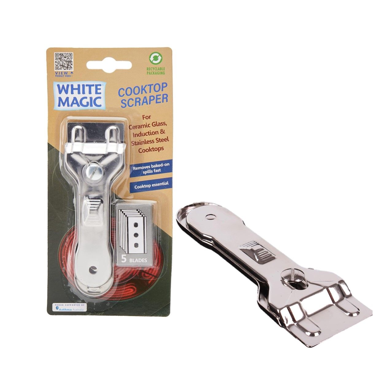 White Magic Cooktop Scraper