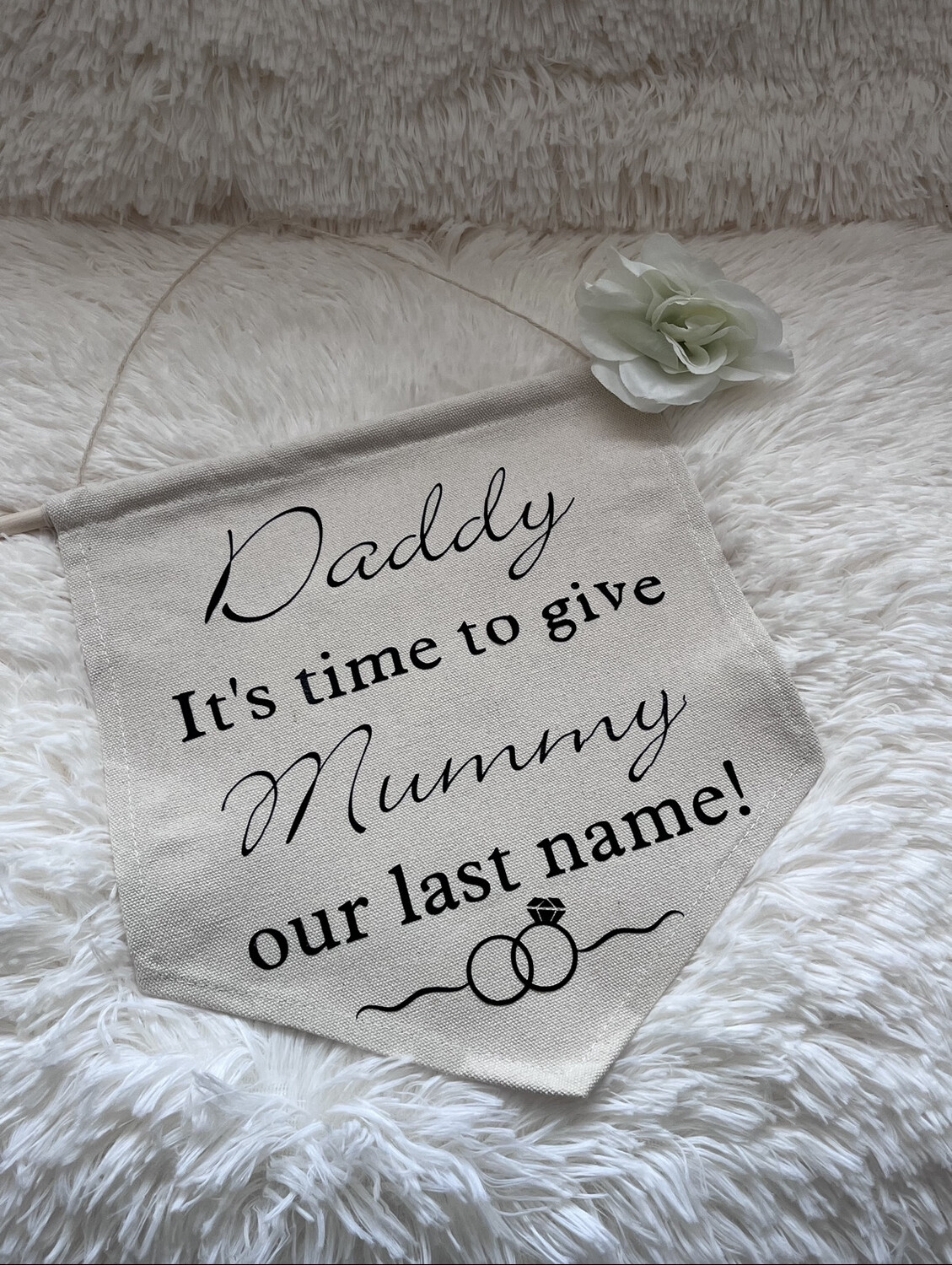 Wedding Flag | Page Boy/Flower Girl Sign