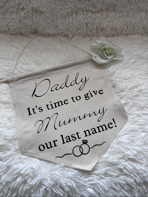 Wedding Flag | Page Boy/Flower Girl Sign