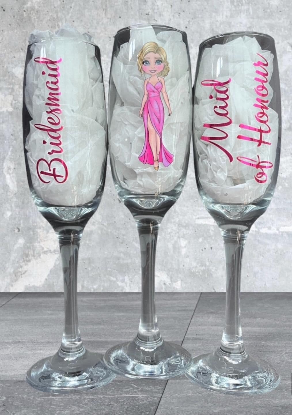 Champagne Flute with Decal