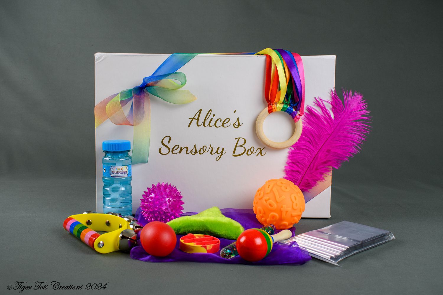 Personalised Deluxe Baby Sensory Box | New Baby Gift | Sensory Box