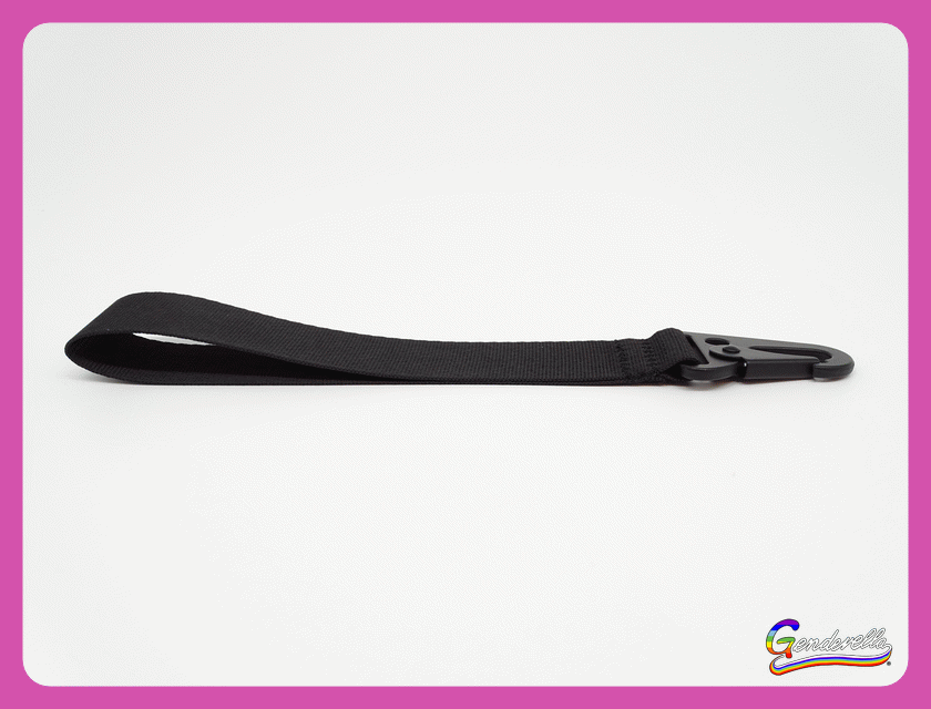 Schlüsselband Schwarz ca. 20cm  - robustes, elegantes LGBTQ+ Accessoire