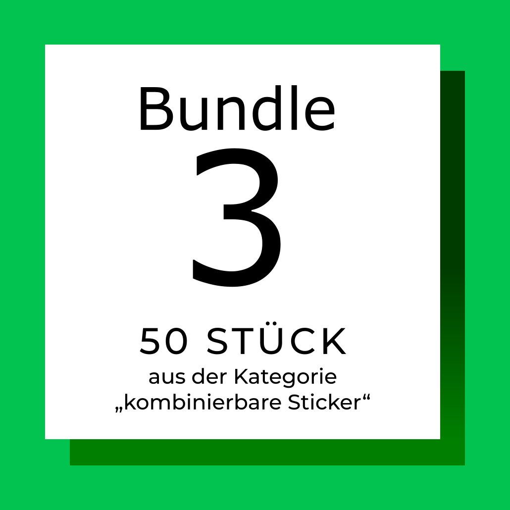 Bundle 3 = 50 Sticker (frei kombinierbar)