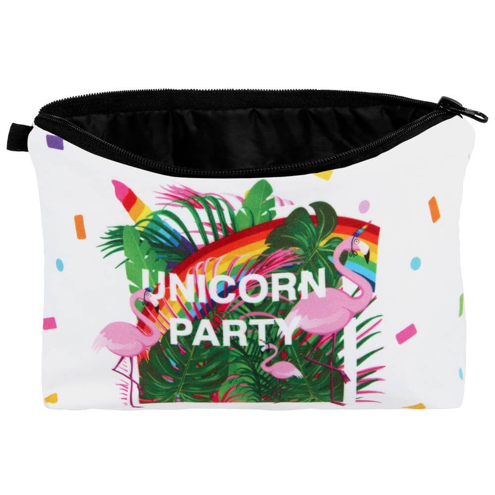 Unicorn Party Kosmetiktasche, Multicolor auf Weiß - Pride